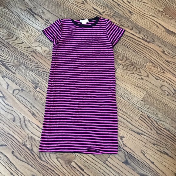 MICHAEL Michael Kors Dresses & Skirts - Michael Kors tee shirt dress black pink stripes S